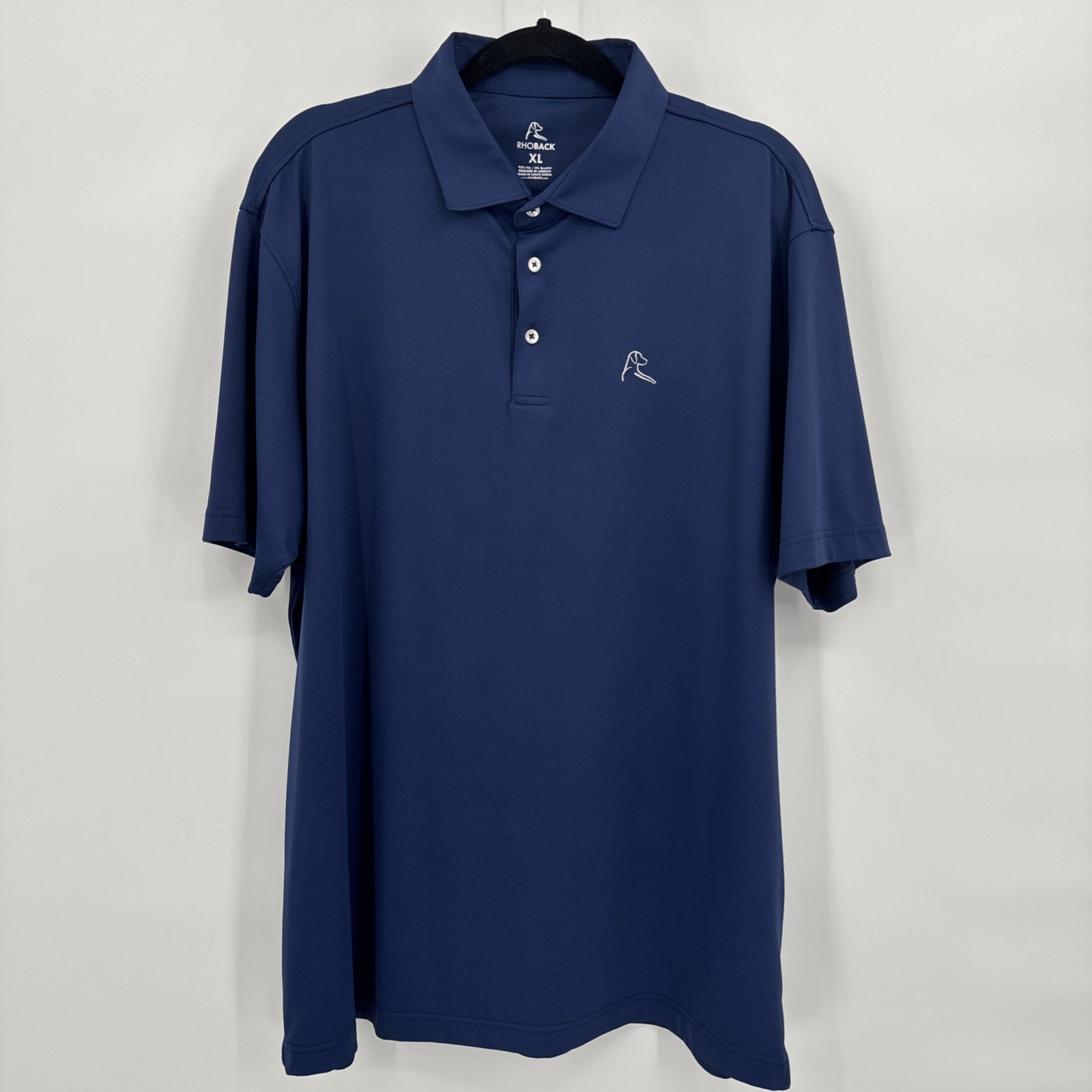 Rhoback Solid Navy Blue Performance Stretch Short… - image 2