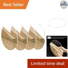 Round Plexiglass Sheet 6 Inch Diameter Clear Acrylic Cake Disk Set of 4