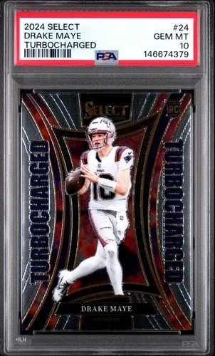 2024 Panini Select Drake Maye Turbocharged Rookie RC #24 PSA 10 Gem Mint