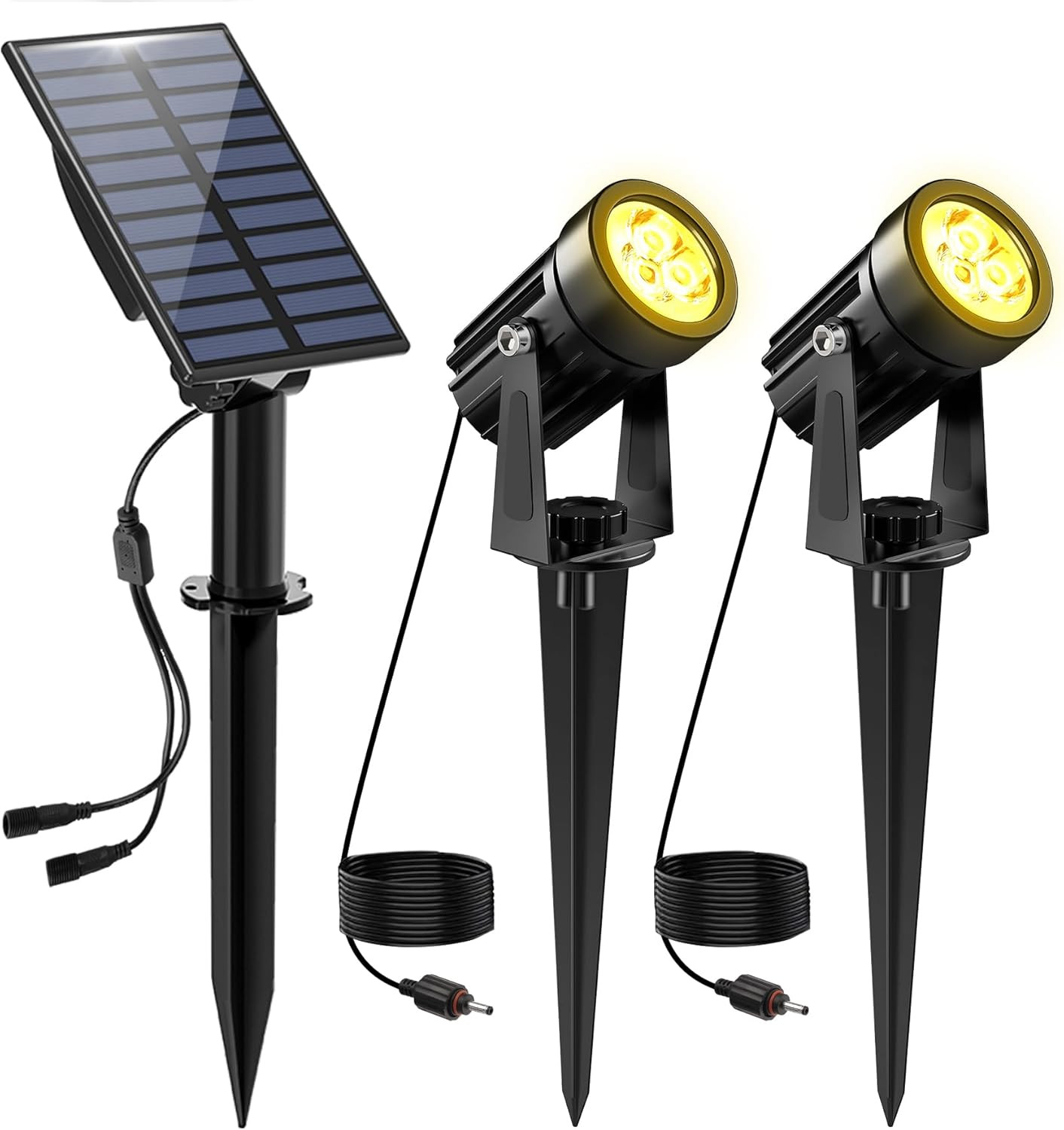 Faretti Solari Esterno LED 3000K Luce Calda 2 Pezzi Prezzo Offerta