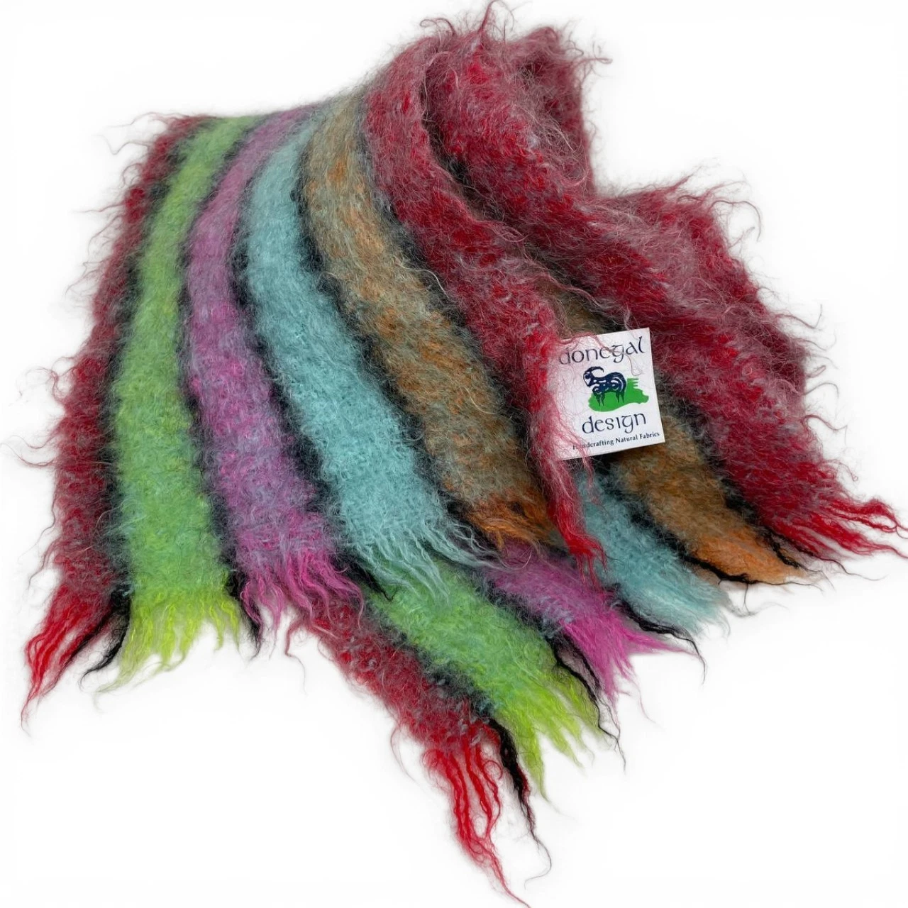 Donegal Mohair Wool Stripe Scarf Ireland Multicolor Fringe Wrap Travel Outdoor
Opens in a new window