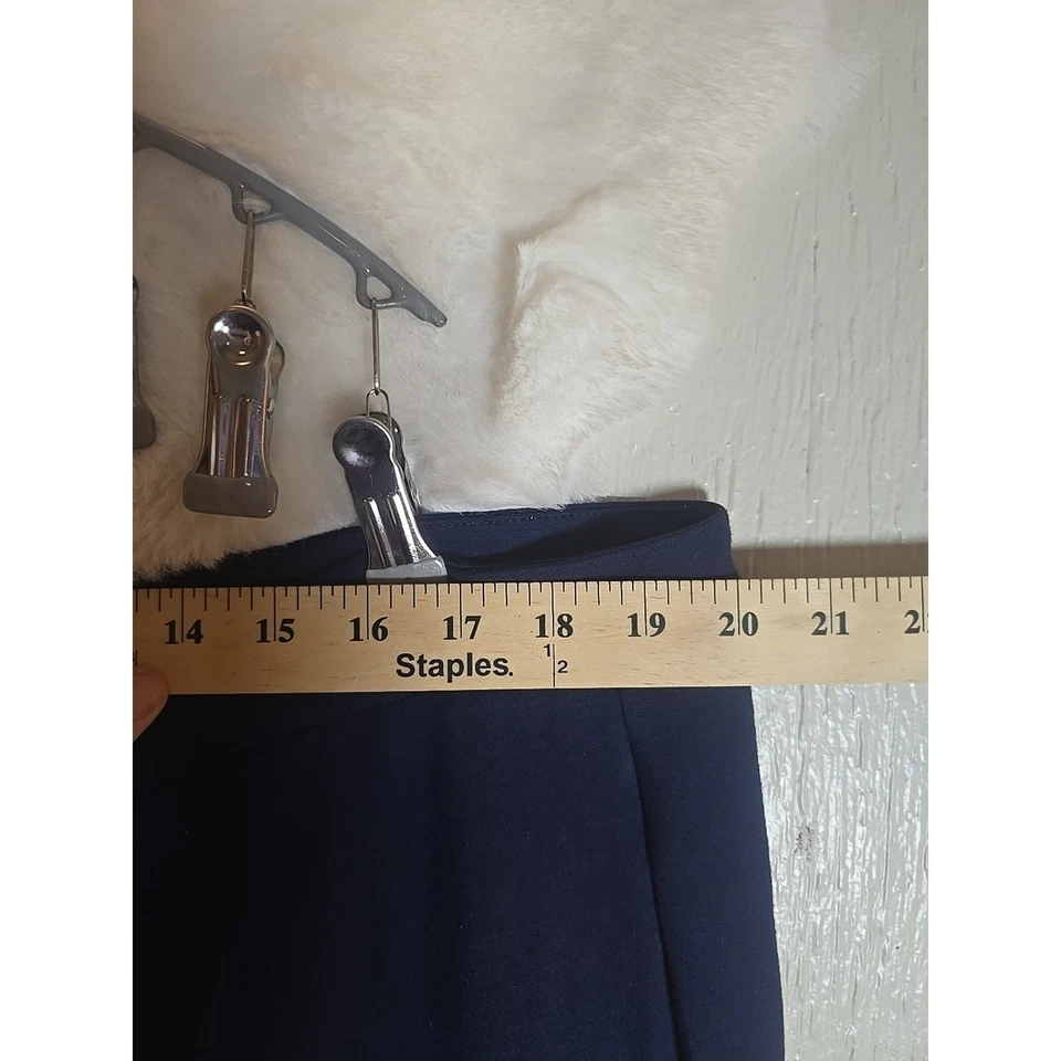 Pantalones NYDJ Plus 18W Levantamiento Pliegue Cintura Elastizados Azul Marino Oficina Grapa Invierno Foto 4 de 4