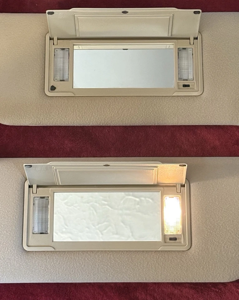 Juego de parasol/parasol Lincoln Town Car 1981-1989 OEM bronceado pasajero/conductor Foto 4 de 4