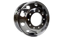 22.5x8.25 Forged Aluminum Truck Wheel Hub Piloted 10-Hole 10x285.75 Mirror Polis