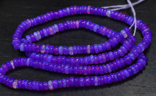 Purple Ethiopian Opal Rondelle Beads 3-4mm 16 Inch Strand Natural Welo Opal Gem