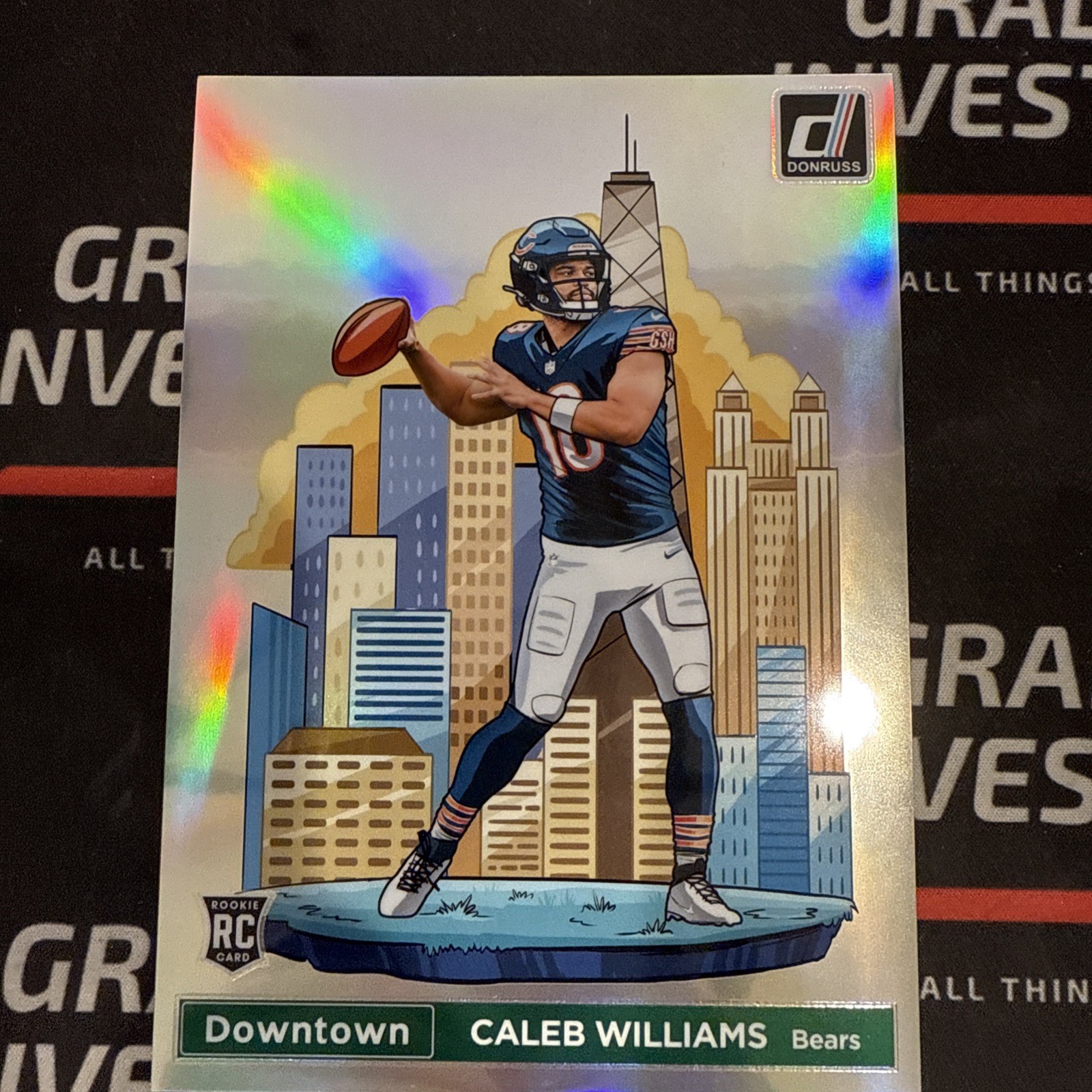 2024 Donruss Oversized Jumbo Downtown #21 Caleb Williams Bears RC Beautiful!
