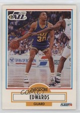 1990-91 Fleer Blue Edwards (Theodore on Card) #185 Rookie RC 0q84. rookie card picture