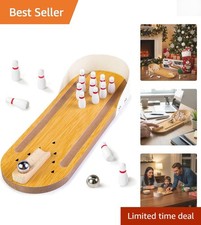 Mini Bowling Game Set - Compact Indoor Fun for Kids  Adults, Stress Relief 
