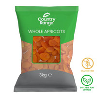 Country Range Whole Dried Apricots 3kg - FREE DPD DELIVERY 11.92 per kilo