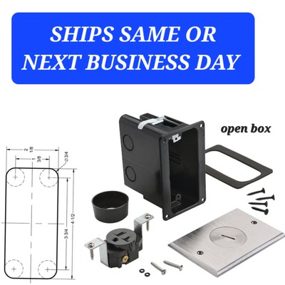 15a Locking 1-Gang Flush Floor Box Nickel FB1-TRSRN Anti Tamper Scrub Water