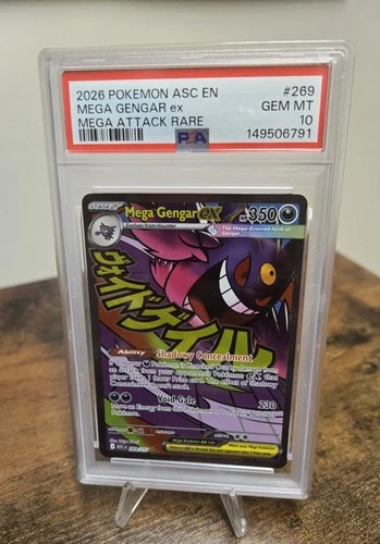 Pokemon Ascended Heroes Mega GENGAR EX PSA 10 GEM MINT