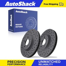 Front Drilled Slotted Brake Rotors Pair for Honda Pilot Acura MDX ZDX RLX