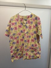 Natural Uniforms Scrub Top Size XS Yellow