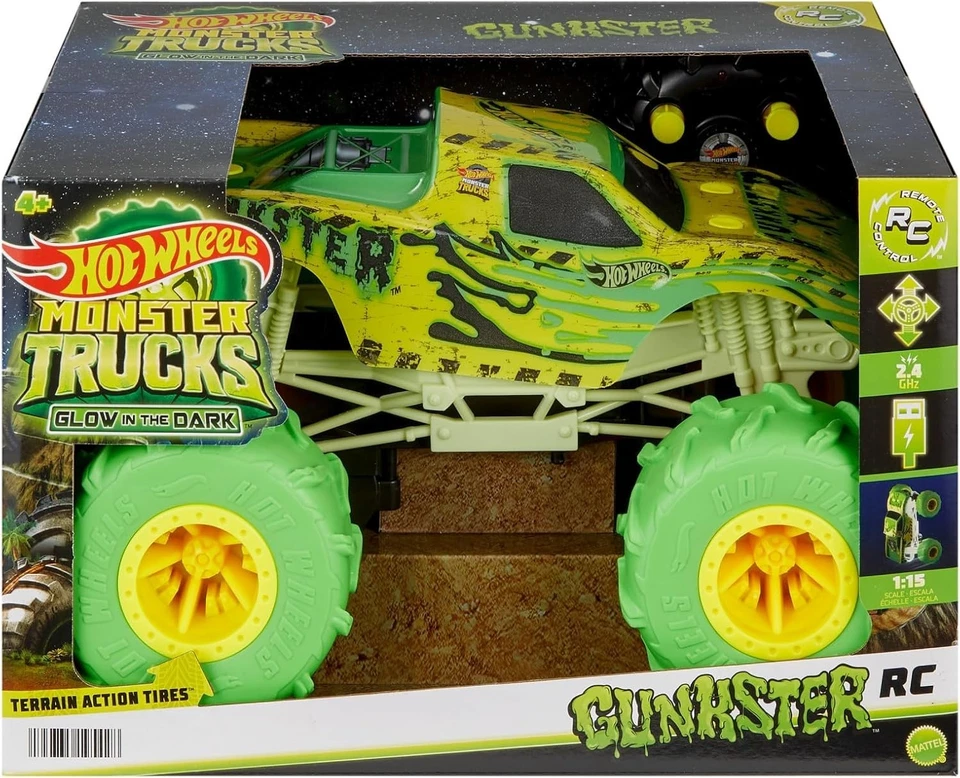 Glow in the Dark Monster RC Truck 1:15 Scale – Off Road 4WD Stunt Car - Image 2 of 4