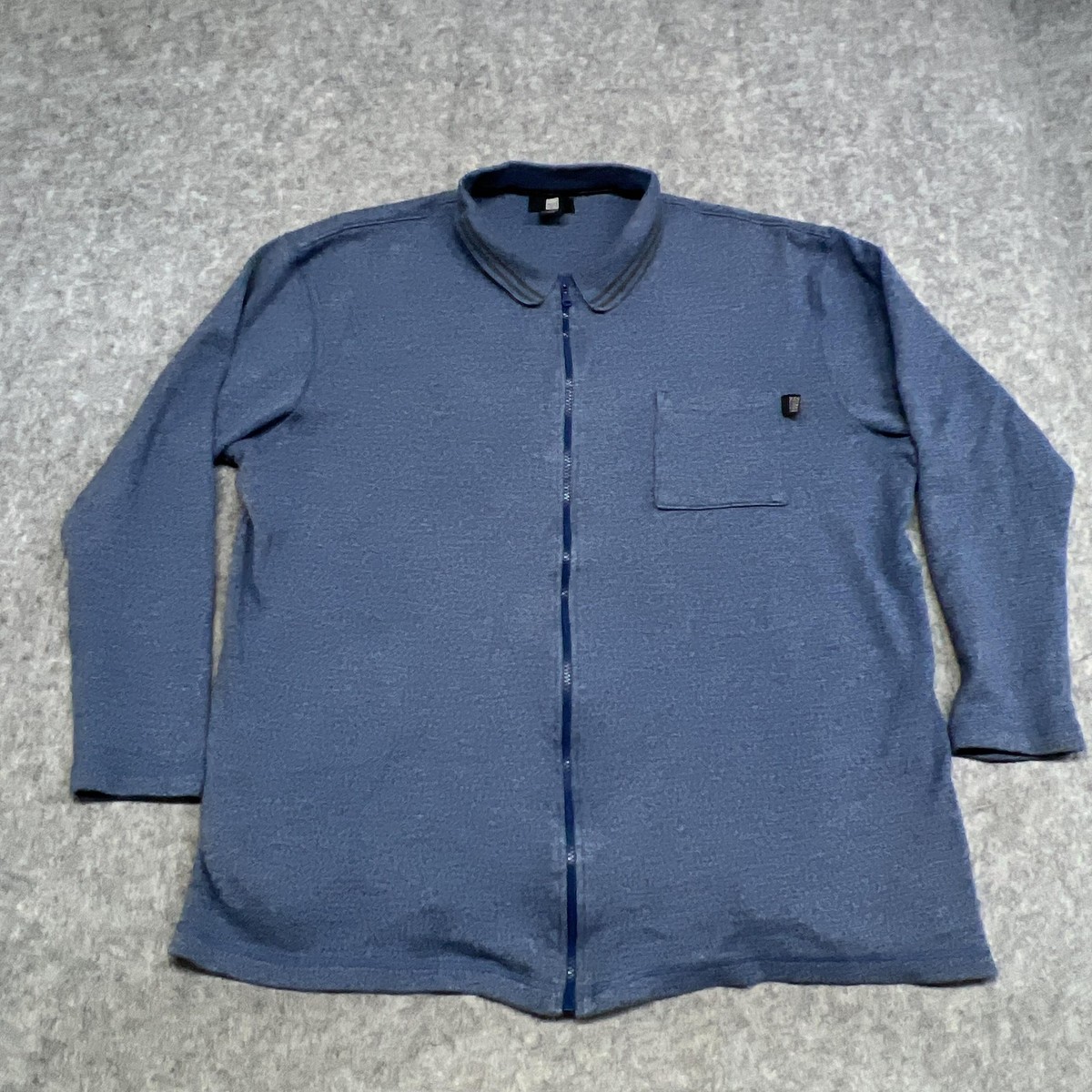 Marithe Francois Girbaud Jacket Mens 2XL Blue Full Zip Collared