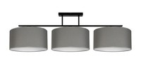 Deckenleuchte Groß Wohnzimmer Stoff Graphit Weiß 100 Cm E27 Deckenlampe Blendarm