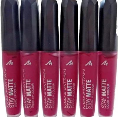 Manhattan Stay Matte Lip Color 400 FUCHSIA AVENUE  6 Stück X  5,5 ml = 33 ml - Bild 1 von 4