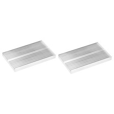 Electronics Cooler Heatsink for MOS GPU IC Chip Silver 100 x 60 x 10 mm 2pcs