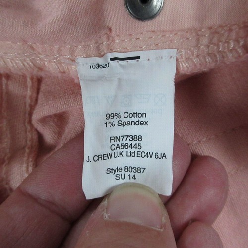 J. CREW Pantalones Cortos Mujer 6 Rosa Denim Elástico Chino 32x3.5* - Imagen 17 de 19