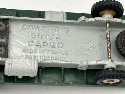 Vintage Dinky Toys #33 Simca Cargo Flatbed Truck Made In France by Meccano - Picture 7 of 10