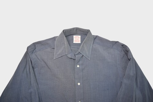 Brooks Brothers Shirt Mens 15.5 Blue Button Up Long Sleeve Dress Cotton - Picture 3 of 6