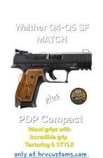 Walther Q4/Q5SF & PDP Compact "Legacy Design" Double Dragons Wood Grips 4 colors