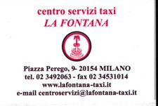 Calendarietto - centro servizi taxi - la fontana - milano - anno 2004