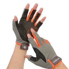3/4 Finger Climbing Gloves Goatskin Breathable for Mountaineering Rescue Cycling