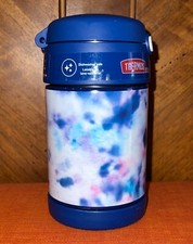 Thermos 16 oz. Kid  s Funtainer Stainless Steel Food Jar w/Folding Spoon Tie Dye