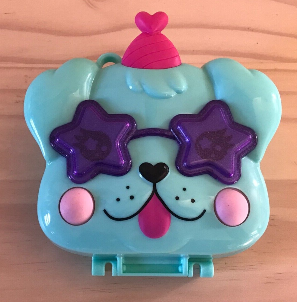 Polly Pocket Doggy Birthday Bash Compact Playset by Mattel incomplete