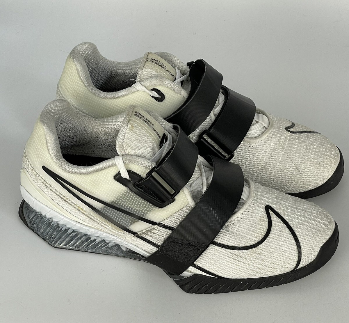 Nike Romaleos 4 Mens Sz 8 Weightlifting Shoes White Black