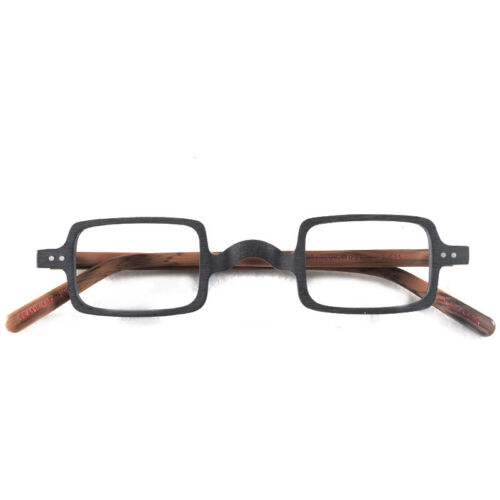 Personanlity Wood Small Square Eyeglass frames Acetate Full Rim Spectacles - Picture 1 of 15