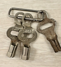Roller Skates Keys 3 Vintage Chicago Skate Co. Union Hardware
