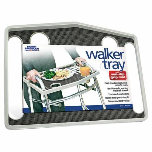 Mesa Bandeja Andador Universal con Alfombrilla de Agarre Antideslizante - Norteamericana - Gris NUEVO - Imagen 6 de 7