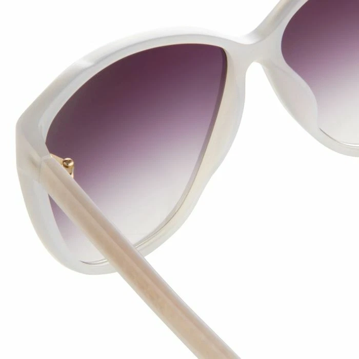 Linda Farrow, gafas de sol ovaladas de gran tamaño para mujer NOS de lujo vintage, raras Foto 2 de 4