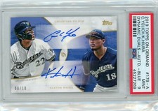 2019 Topps On Demand #178-A Christian Yelich/Kesto Hiura Dynamic Duals Auto 8/10