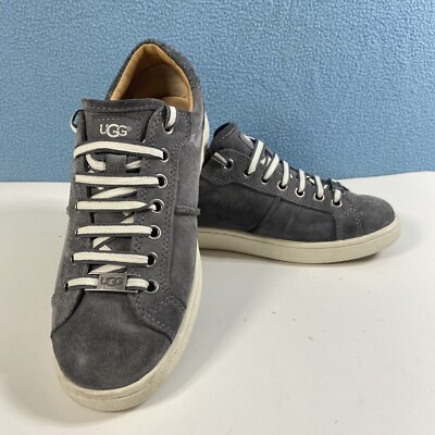 UGG Womens MILO Suede Lace Up Gray Sneaker Size 7