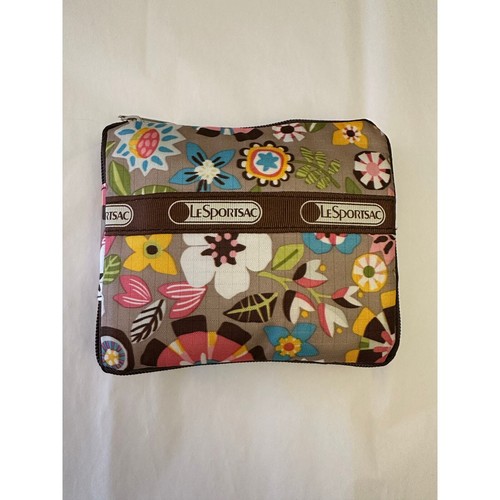 LeSportsac Multicolor Floral Foldable Travel Tote brown NWOT - 第 1/12 張圖片