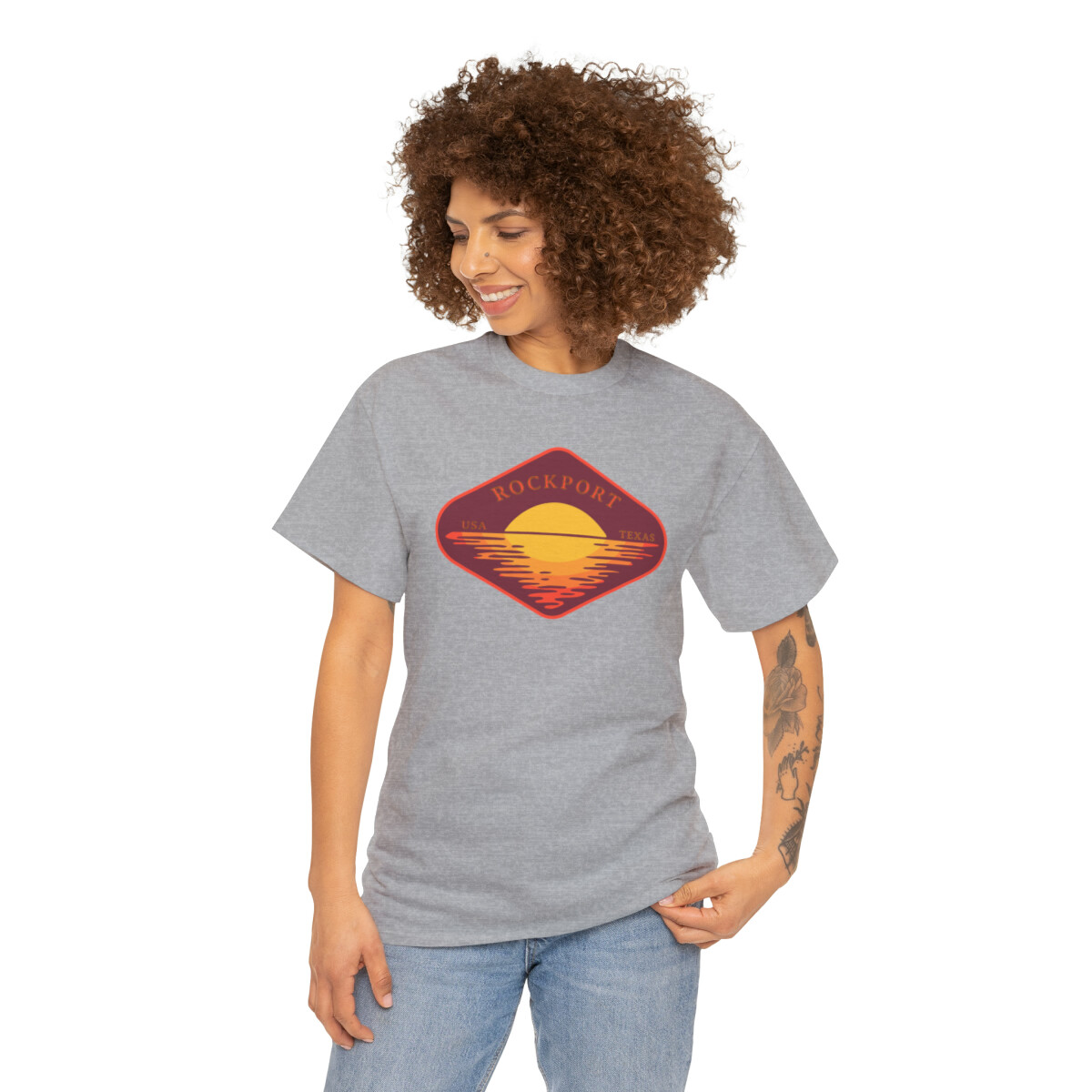 T-shirt Unisex Matagorda, TX - Coton épais, Taille Régulière, Neuf Avec étiquettes, Marque Positive Images