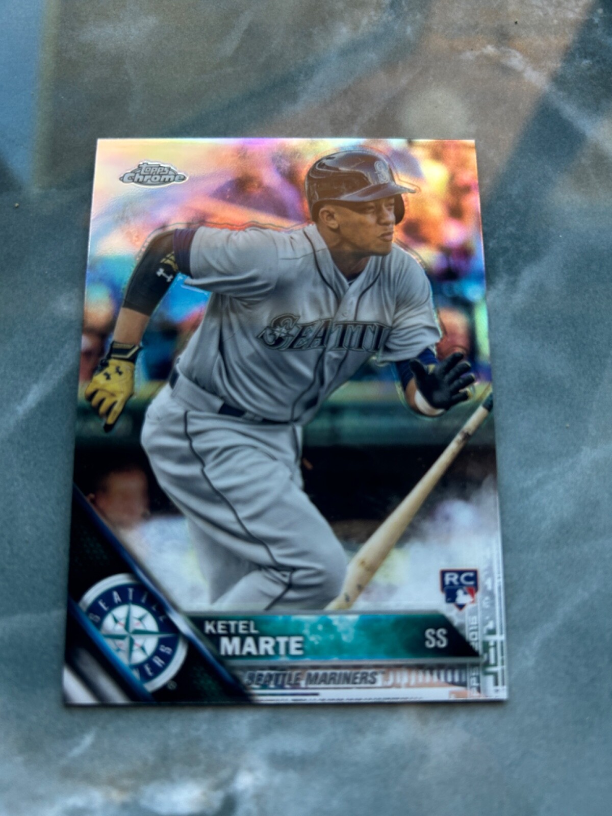 2016 Topps Chrome Refractor Ketel Marte RC Rookie Seattle Mariners #121