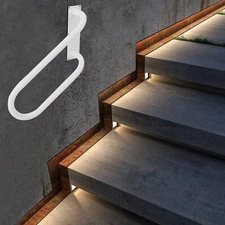 3-Step U-shape Wall-mounted Handrail Safety Handle Hand Railing Grab Bars Left