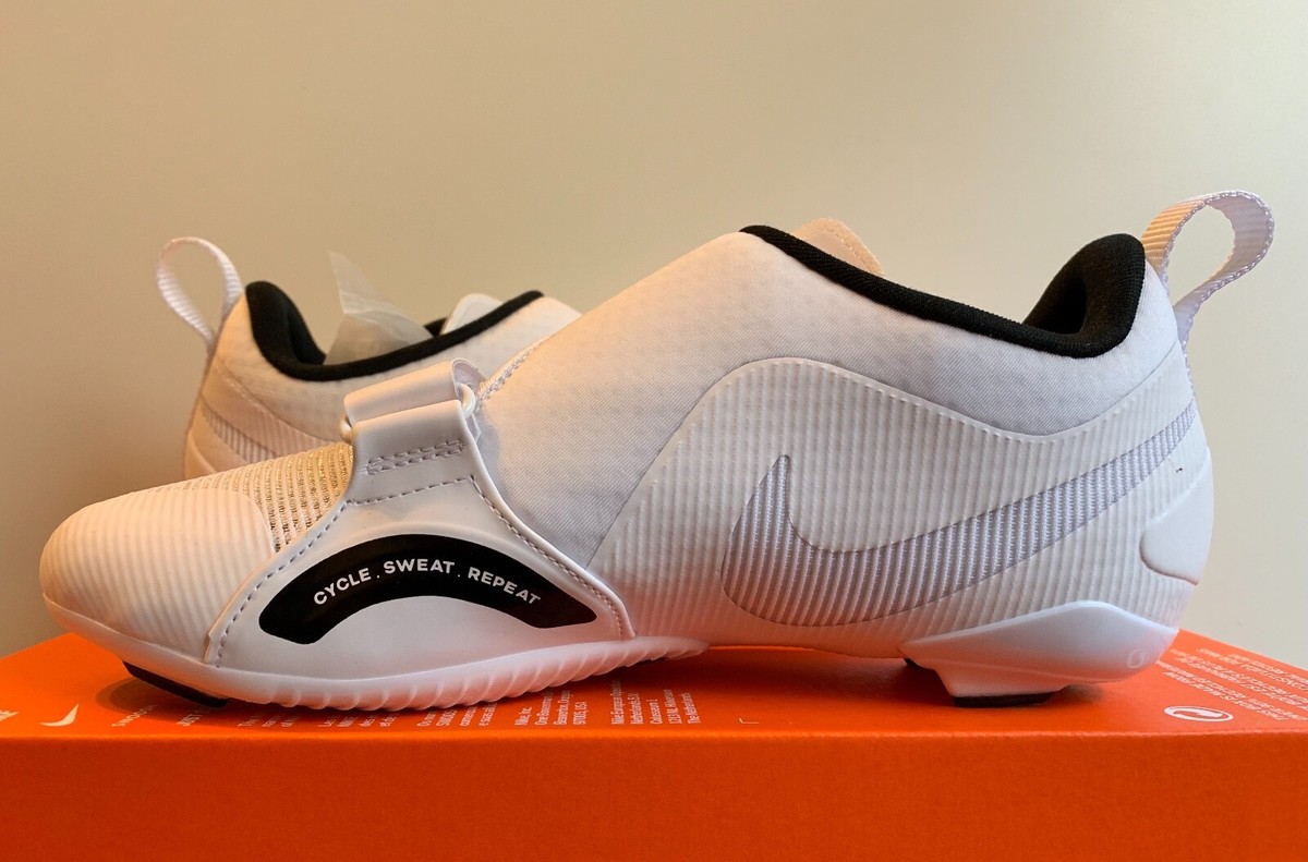 Nike SuperRep Cycle White Black Peloton Cycling Shoes CJ0775-100 Womens Size 8 Nike Superrep Cycle White Black Indoor Cycling Peloton  main image 3