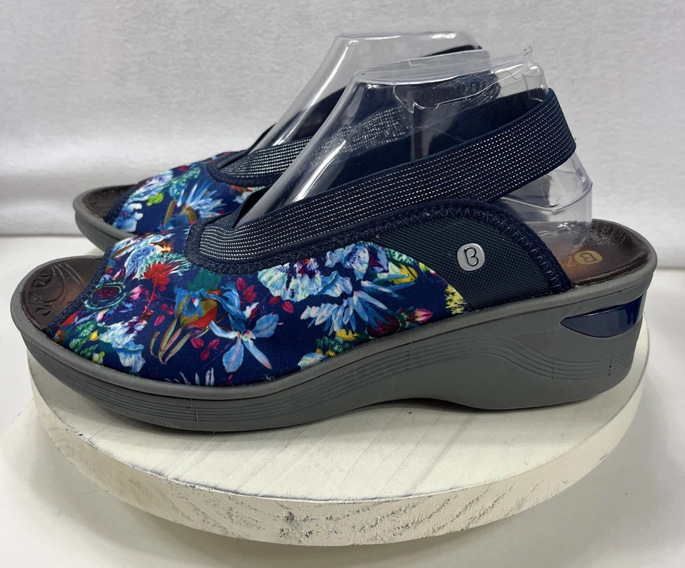 Zapato de cuña BZEES azul marino floral Del’Rey para mujer sin cordones talla 11 M Foto 3 de 4