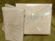 Frontgate Monarch Bed Duvet Cover King & 2 Euro Pillow Shams Dogwood Scroll