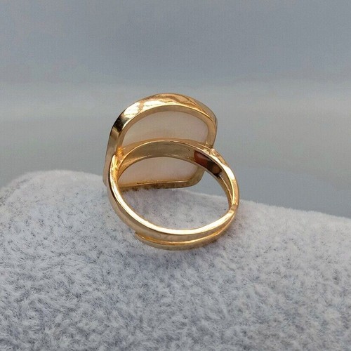 Natural White Sea Shell Mother Of Pearl Ring Square Shape Adjustable - Picture 5 of 6
