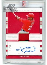 Juan Soto 2020 Panini National Treasures Holo Silver Patch Auto #TMS-JS 07/10