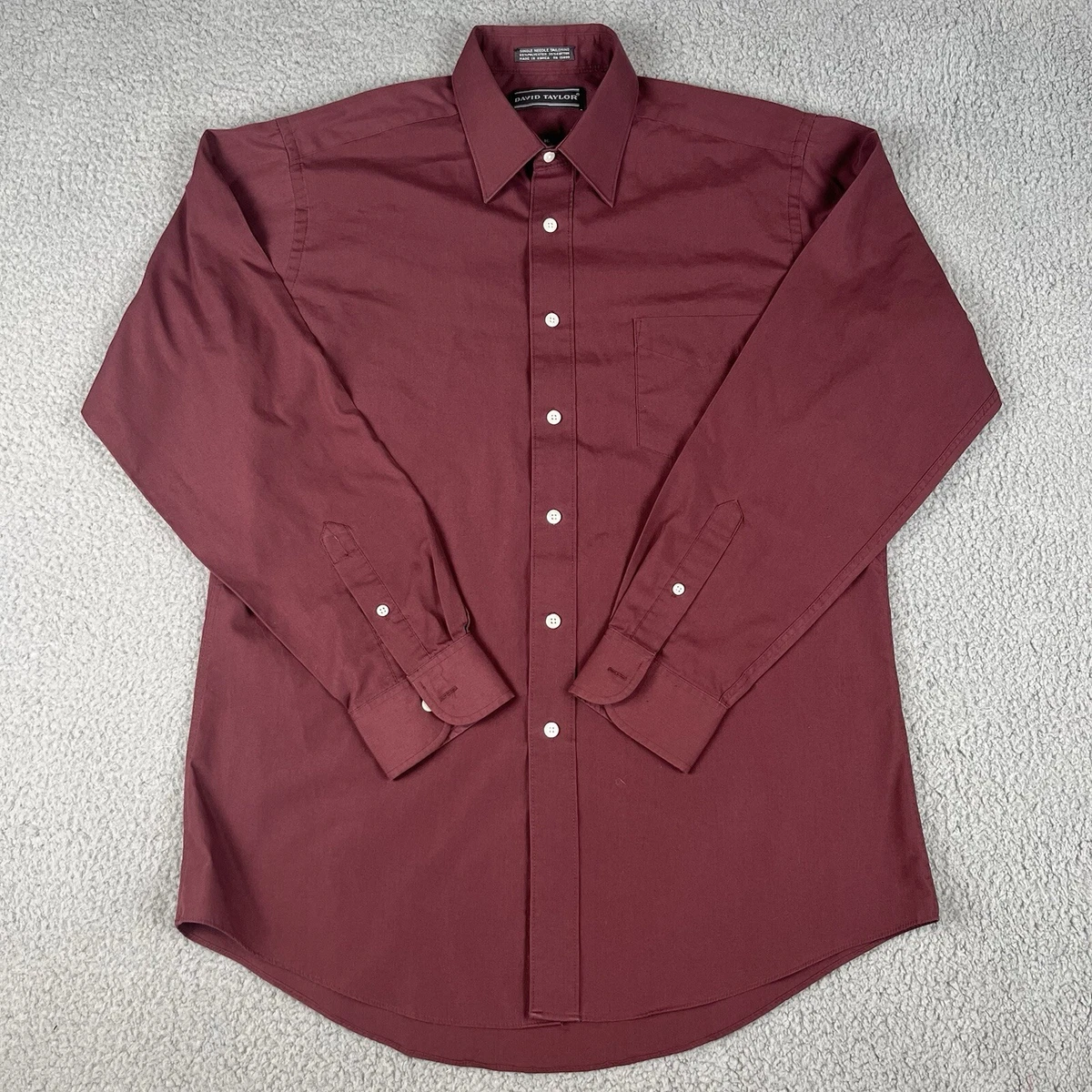 David Taylor Long Sleeve Button-Down Dress Shirts for Men for sale | eBay