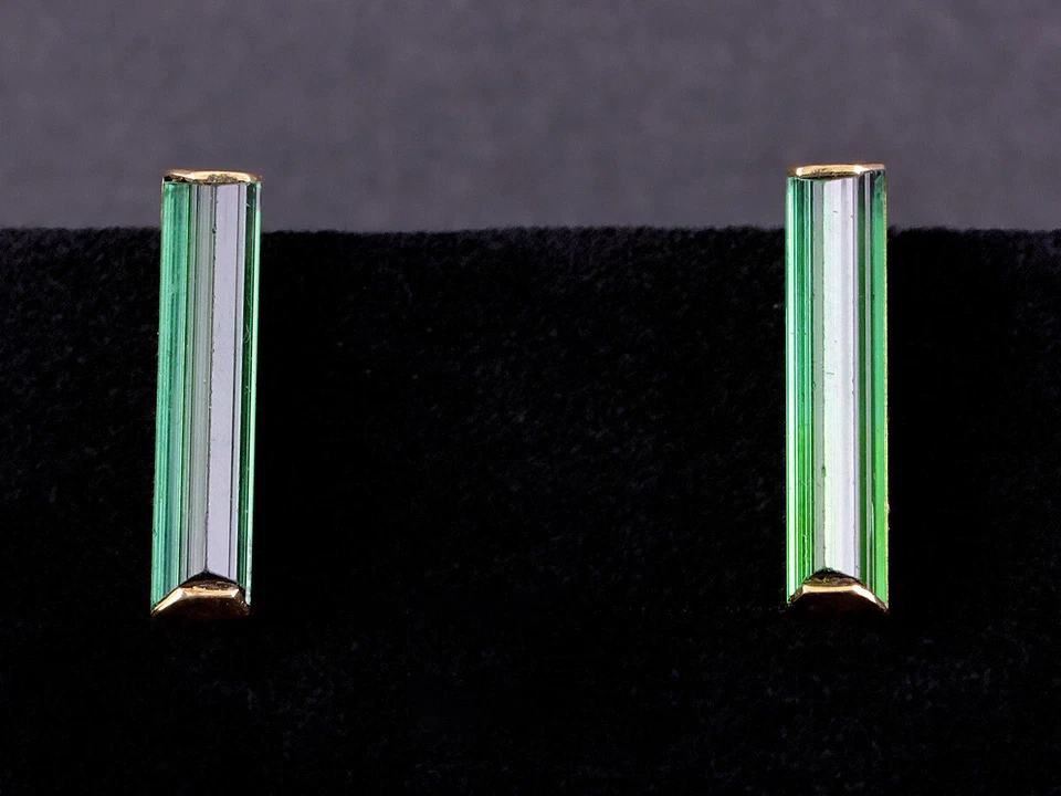 Doppelseitige Turmalin Manschettenknöpfe ca. 8,00ct 13,4g 750/- Gelbgold - Bild 1 von 4