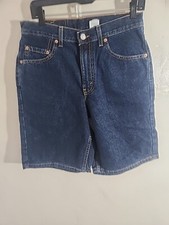 vintage nwt levis shorts denim 550 30w 90's dark blue cotton usa red tab 1990's
