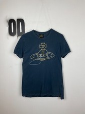 Vivienne Westwood Big Orb Logo Blue Navy T-Shirt Sz L